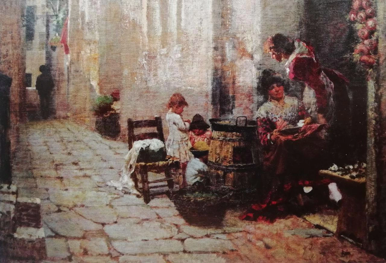 Sandalo in laguna, 1880 ca